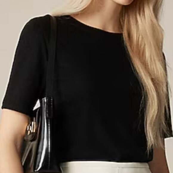 NWT Cyrus Ribbed Black Top - Picture 2 of 7